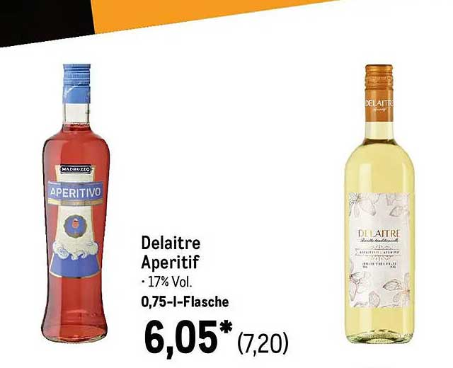 Delaitre Aperitif - 0,75 l Flasche für 6,05 €*