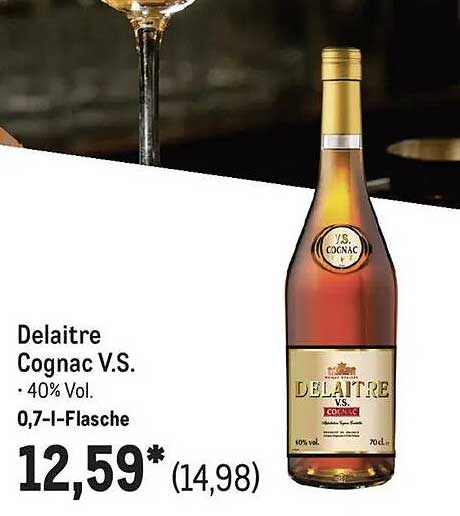 Delaitre Cognac V.S. 0,7 l Flasche