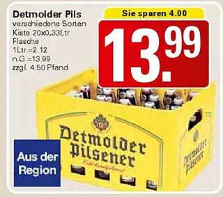 Detmolder Pils Kiste 20x0,33L