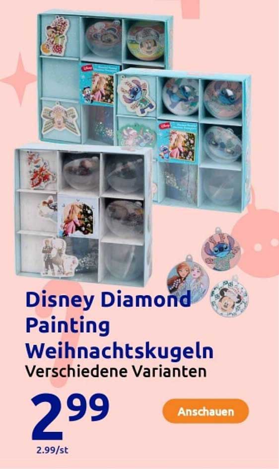 Disney Diamond Painting Weihnachtskugeln - Verschiedene Varianten