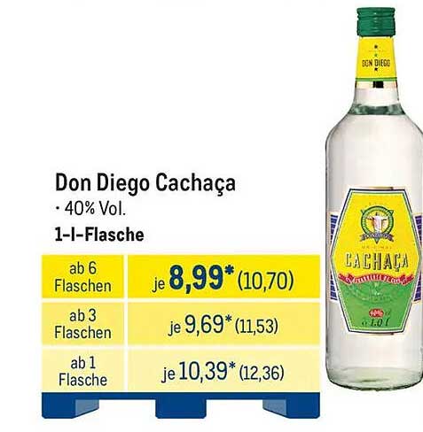 Don Diego Cachaça - 1-Liter-Flasche