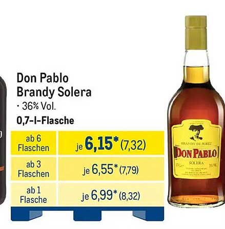 Don Pablo Brandy Solera 0,7 l, 36% Vol.