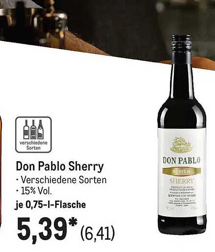 Don Pablo Sherry - verschiedene Sorten