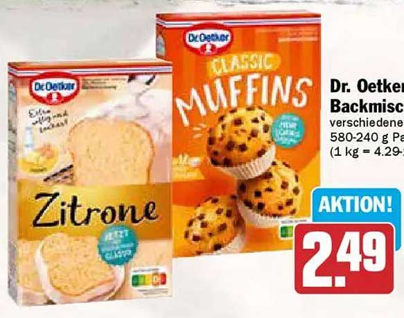 Dr. Oetker Backmischung für Muffins und Zitrone