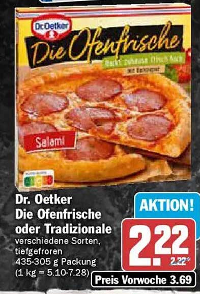 Dr. Oetker Die Ofenfrische oder Traditionale verschiedene Sorten, tiefgefroren