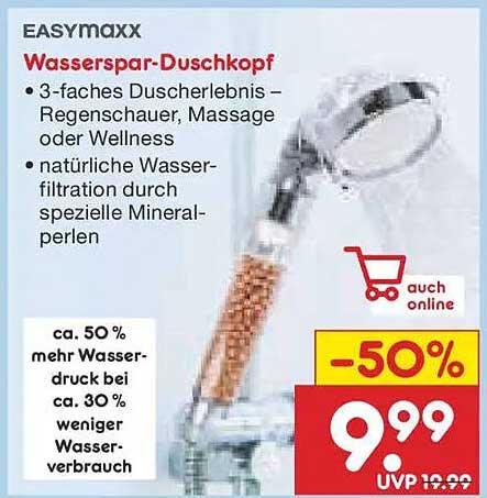 EASYmaxx Wasserspar-Duschkopf