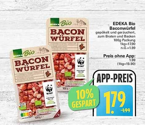 EDEKA Bio Baconwürfel 100g
