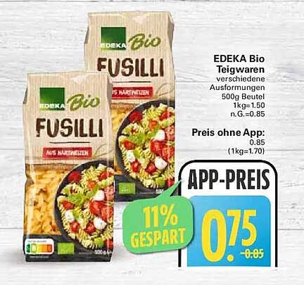 EDEKA Bio Fusilli 500g