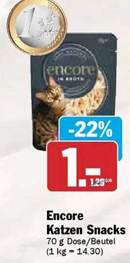Encore Katzen Snacks 70 g Dose/Beutel