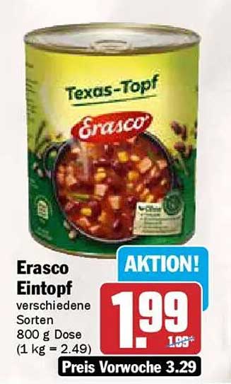 Erasco Eintopf verschiedene Sorten 800 g Dose
