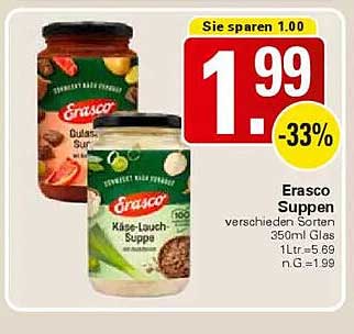 Erasco Suppen 350ml Glas - Verschiedene Sorten