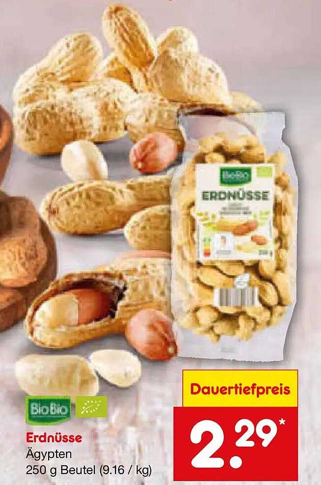 Erdnüsse Ägypten 250 g Beutel - Dauerpreis