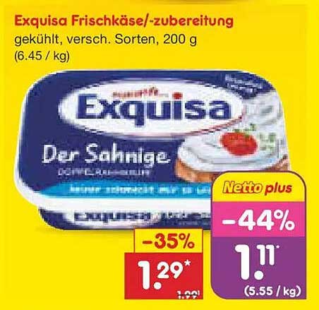 Exquisa Frischkäse-Zubereitung, 200 g, verschiedene Sorten