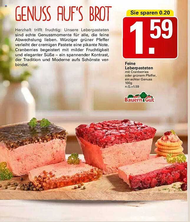 Feine Leberpastetten mit Cranberries oder grünem Pfeffer