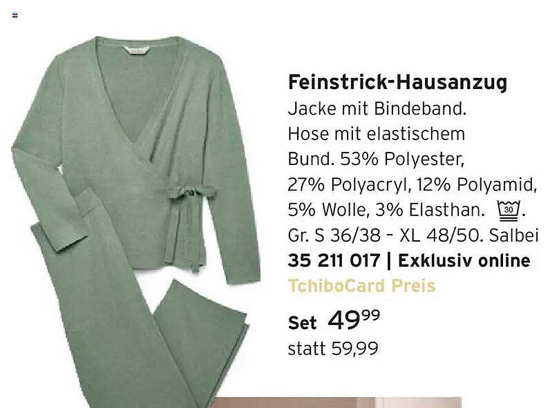 Feinstrick-Hausanzug