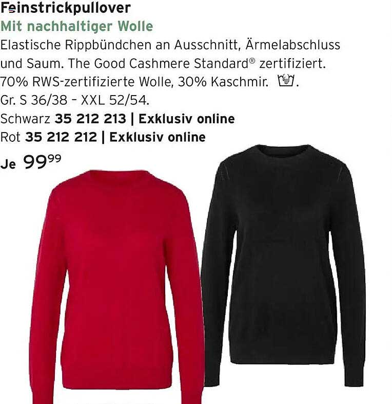 Feinstrickpullover mit nachhaltiger Wolle