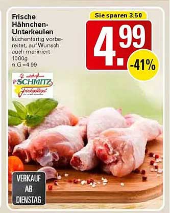 Frische Hähnchen-Unterkeulen