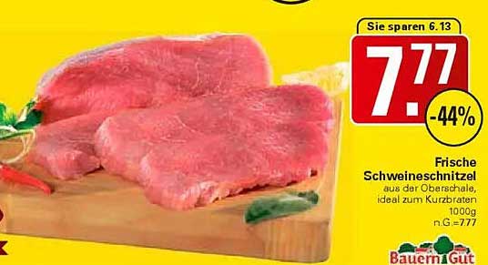 Frische Schweineschnitzel aus der Oberschale, ideal zum Kurzbraten