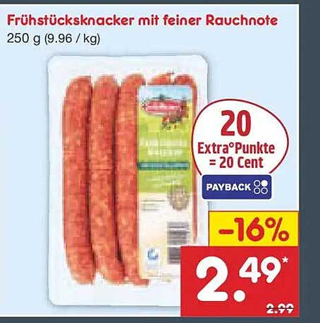 Frühstückssnacker mit feiner Rauchnote 250 g
