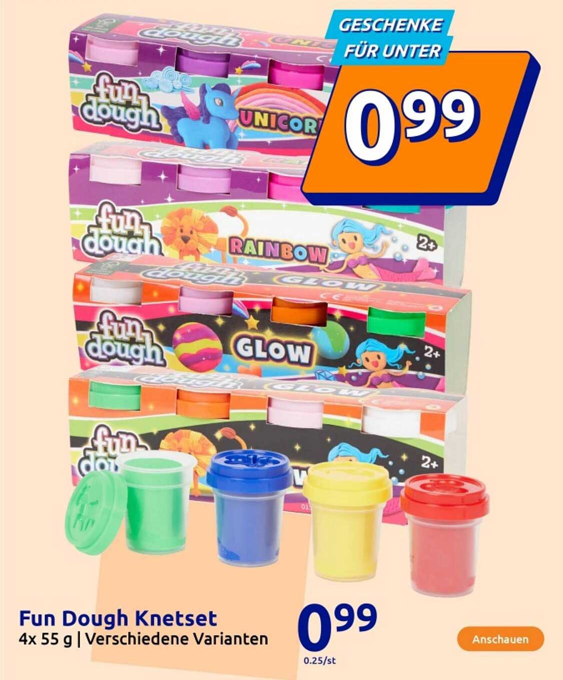 Fun Dough Knetset 4x 55 g | Verschiedene Varianten