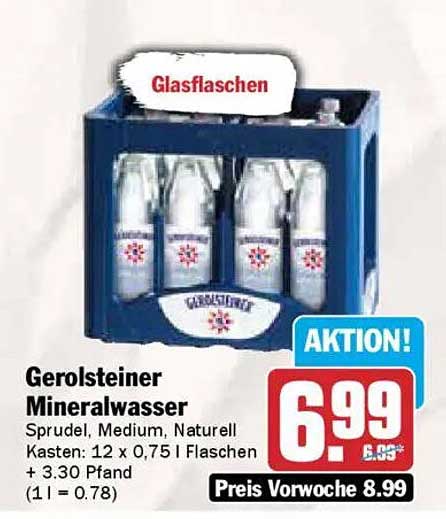 Gerolsteiner Mineralwasser - Sprudel, Medium, Naturell