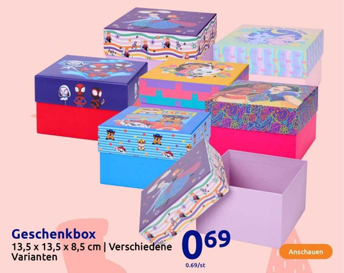Geschenkbox 13,5 x 13,5 x 8,5 cm | Verschiedene Varianten
