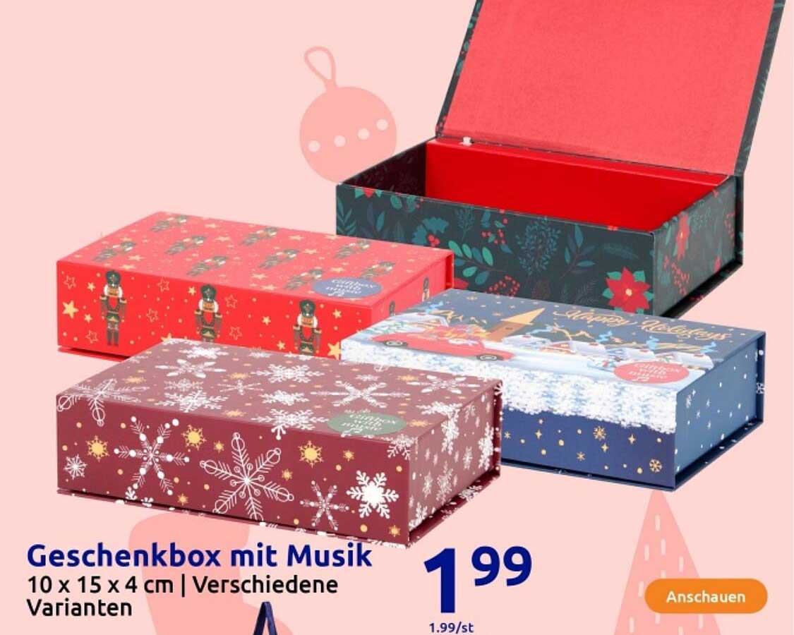 Geschenkböxchen mit Musik – 10 x 15 x 4 cm | Verschiedene Varianten