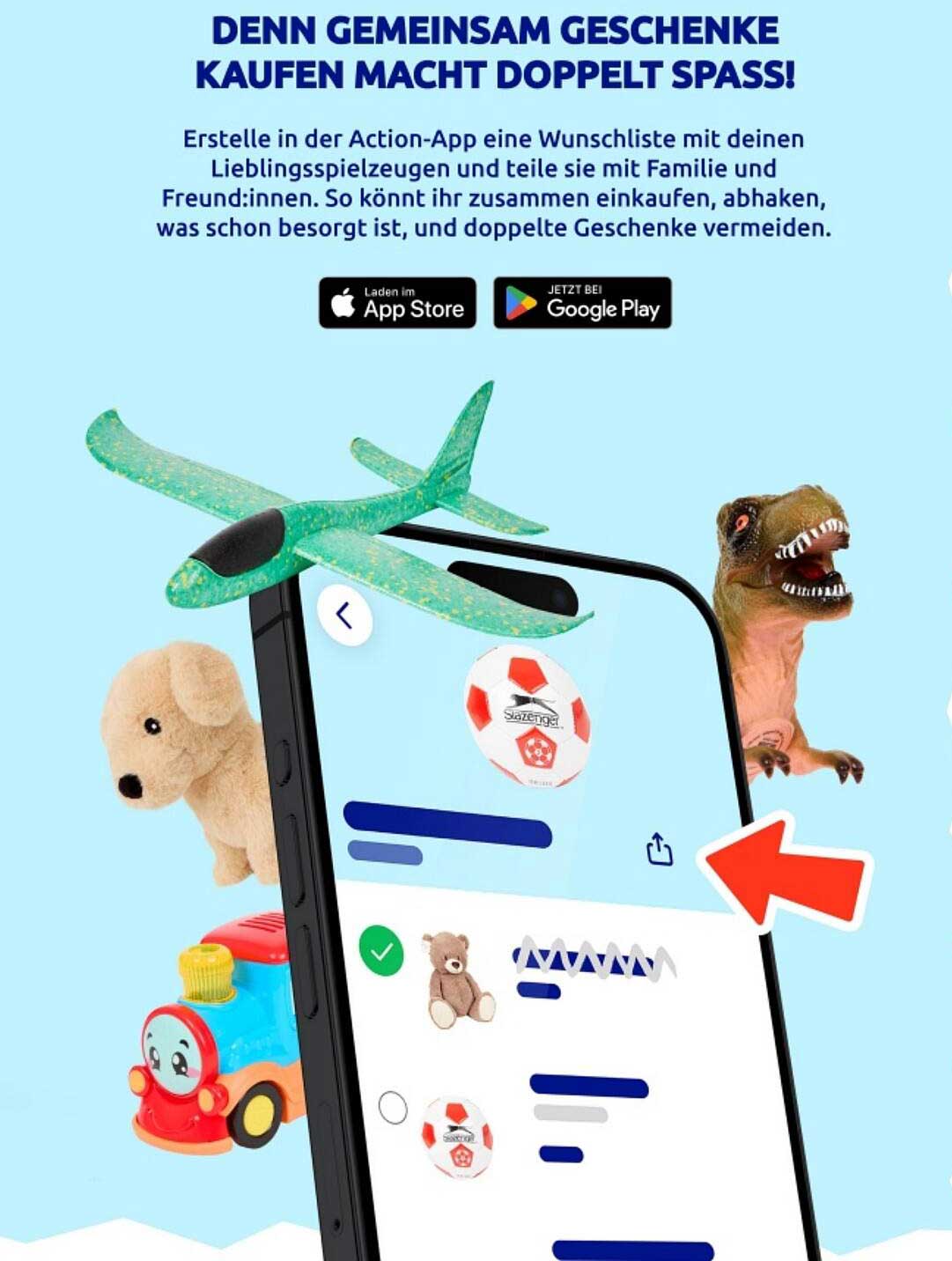 Geschenkideen in der Action-App