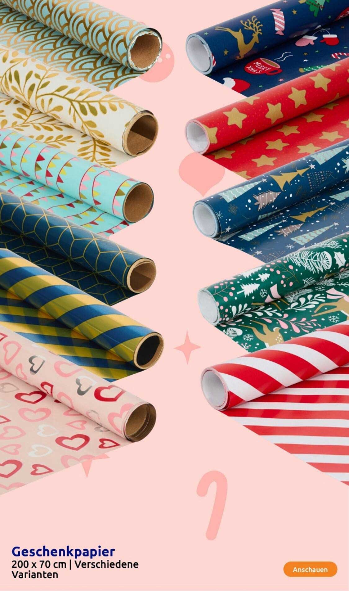 Geschenkpapier 200 x 70 cm | Verschiedene Varianten