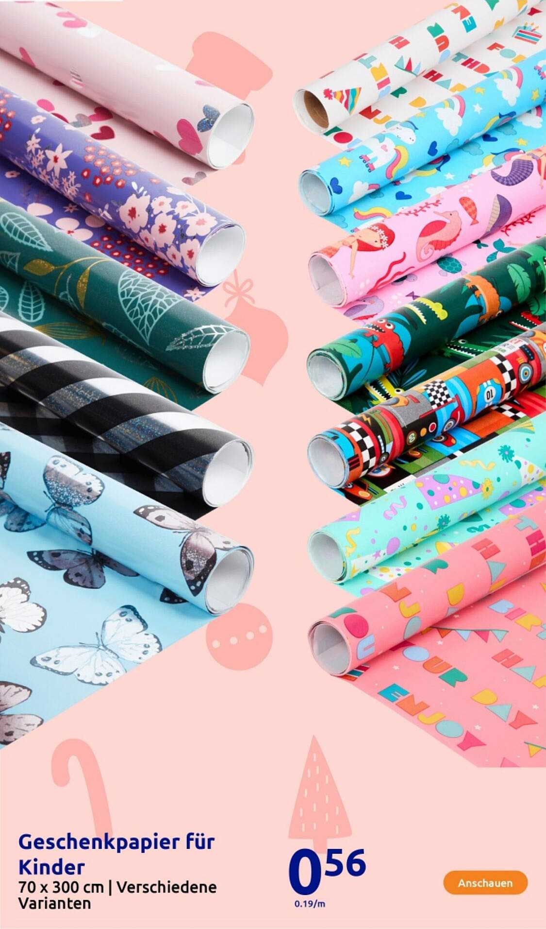 Geschenkpapier für Kinder - 70 x 300 cm | Verschiedene Varianten