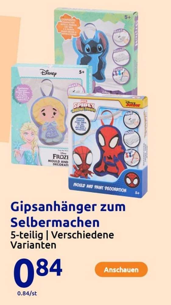 Gipsanhänger zum Selbermachen 5-teilig | Verschiedene Varianten