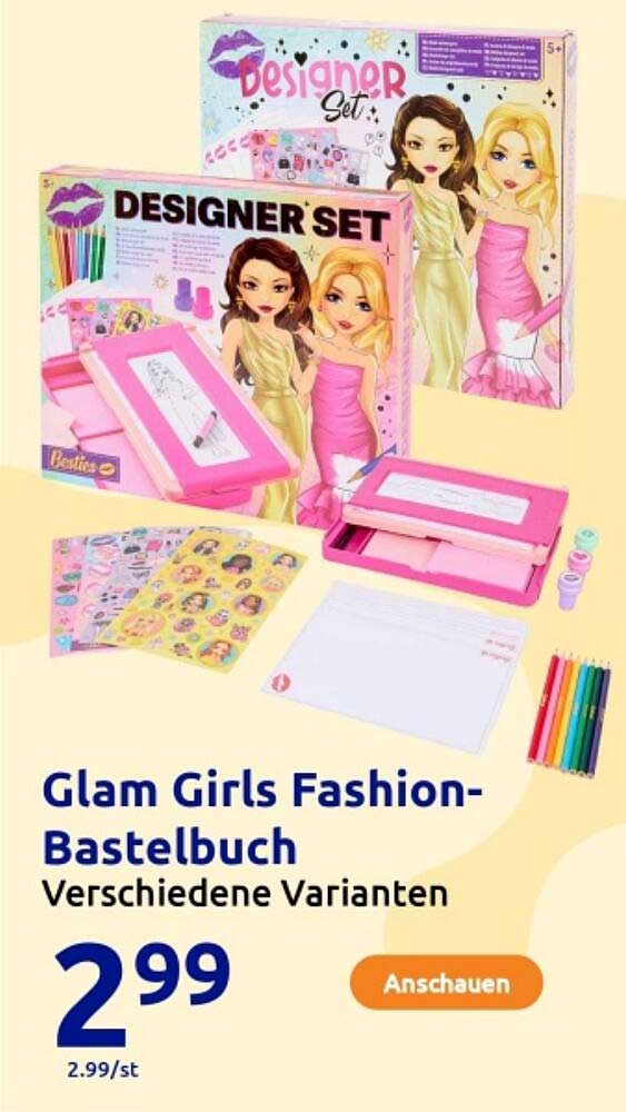 Glam Girls Fashion-Bastelbuch - Verschiedene Varianten