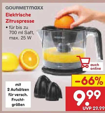 GOURMETmaxx Elektrische Zitruspresse