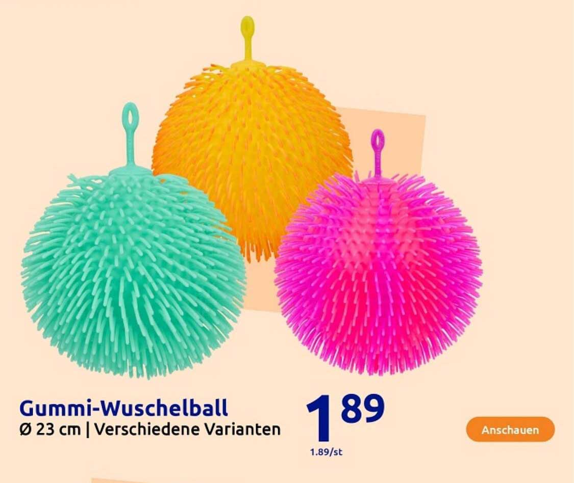 Gummi-Wuschelbälle Ø 23 cm | Verschiedene Varianten