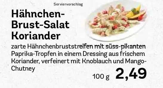 Hähnchen-Brust-Salat Koriander