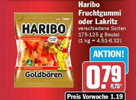 Haribo Fruchtgummi oder Lakritz verschiedene Sorten 175-125 g Beutel
