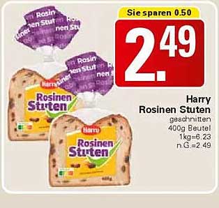 Harry Rosinen Stuten geschnitten 400g