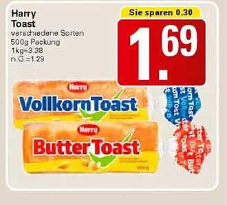 Harry Toast 500g – verschiedene Sorten