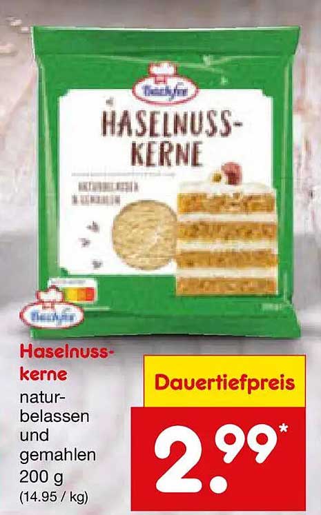 Haselnusskerne - naturbelassen und gemahlen, 200 g
