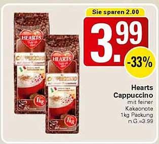 Hearts Cappuccino 1kg Packung