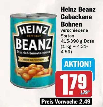 Heinz Beanz Gebackene Bohnen – verschiedene Sorten 415-390 g Dose
