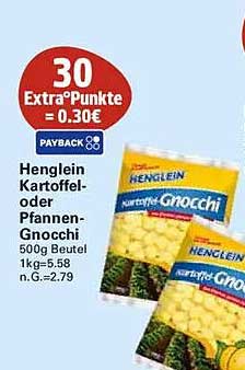 Henglein Kartoffel- oder Pfannengnocchi 500g
