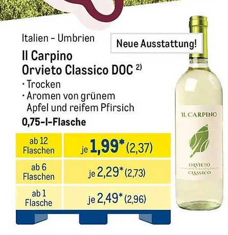 Il Carpino Orvieto Classico DOC - 0,75 l Flasche