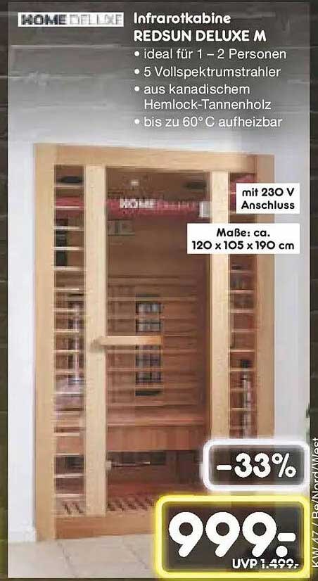 Infrarotkabine REDSUN DELUXE M