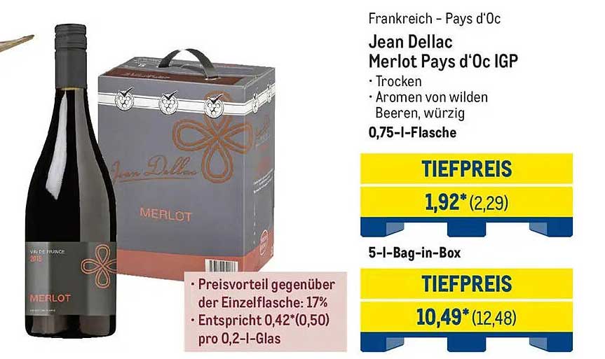 Jean Dellac Merlot Pays d'Oc IGP