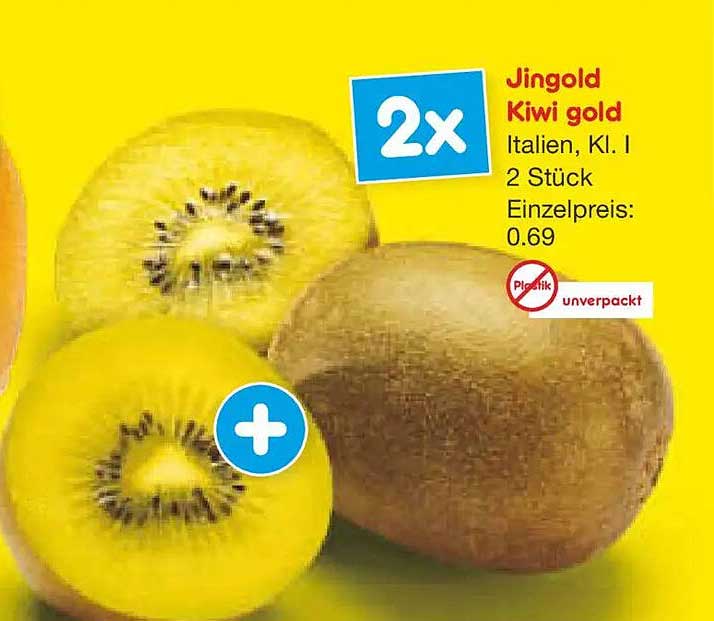 Jingold Kiwi gold - 2 Stück für nur 1,38 €