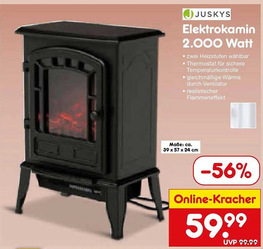 Juskys Elektrokamin 2.000 Watt