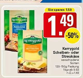Kerrygold Scheiben- oder Streukäse verschiedene Sorten