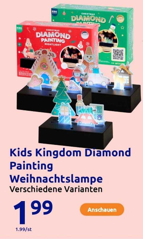 Kids Kingdom Diamond Painting Weihnachtslampe - Verschiedene Varianten