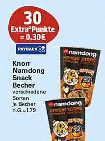 Knorr Namdong Snack Becher - verschiedene Sorten